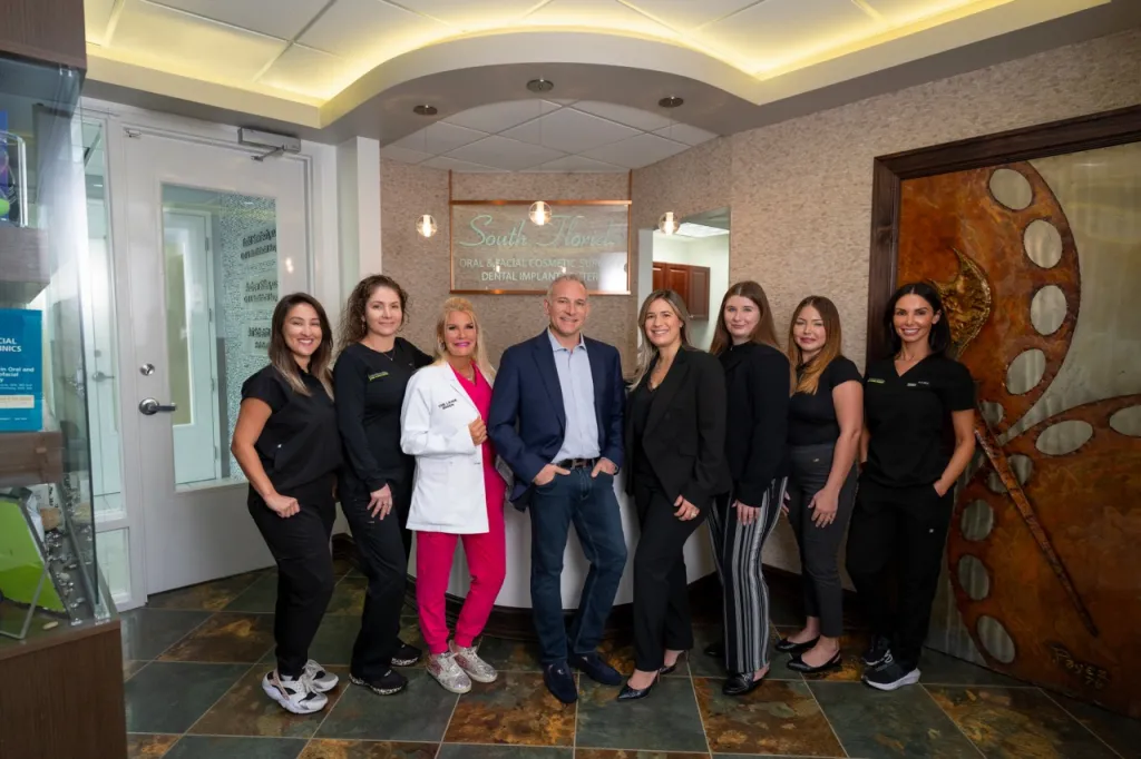Discover the expert team at South Florida Oral and Facial Surgery Dental Implant Center in our team photo. Our skilled professionals are dedicated to excellence in oral and facial surgery, dental implants, and cosmetic procedures, ensuring top-notch care and personalized treatment for all patients.